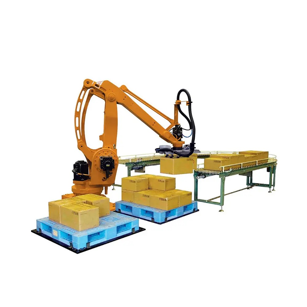 Automatic Robot Arm Stacking Palletizer Machine for Carton Box Palletizing